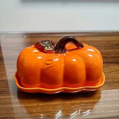 Półmisek w kształcie dyni z pokrywką