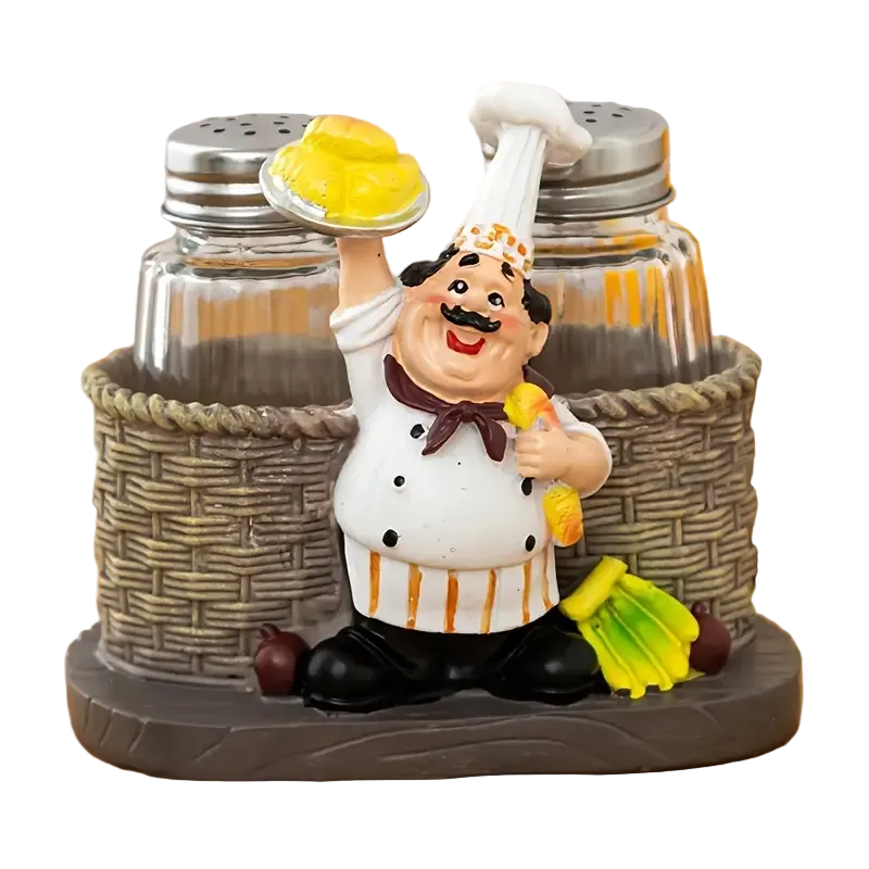 Szklane solniczki i pieprzniczki w stylu szefa kuchni