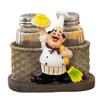 Szklane solniczki i pieprzniczki w stylu szefa kuchni