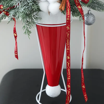 Wazon stożkowy ze stojakiem z drutu