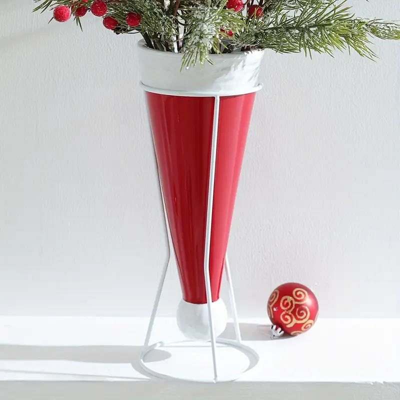 Wazon stożkowy ze stojakiem z drutu